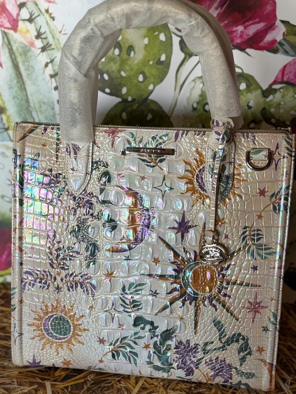 Brahmin Large Caroline Vitality Melbourne NWT Moon Stars Sun Celestial - Picture 6 of 13